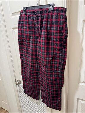 Merona Red and Black Plaid Drawstring Lounge Pants